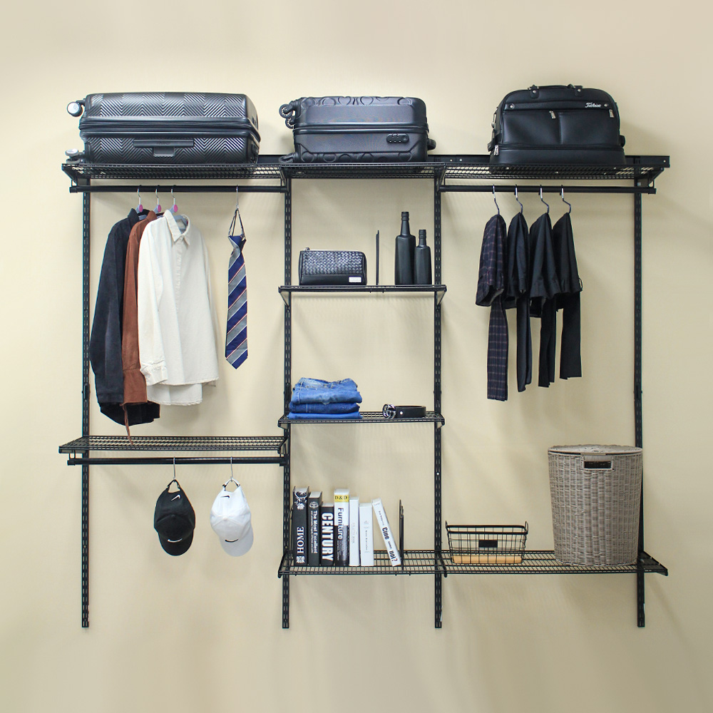 바트 벽행거 시스템행거 드레스룸 옷걸이 튼튼한 고정식 철제 수납 선반 400x400 - 상세 이미지 4