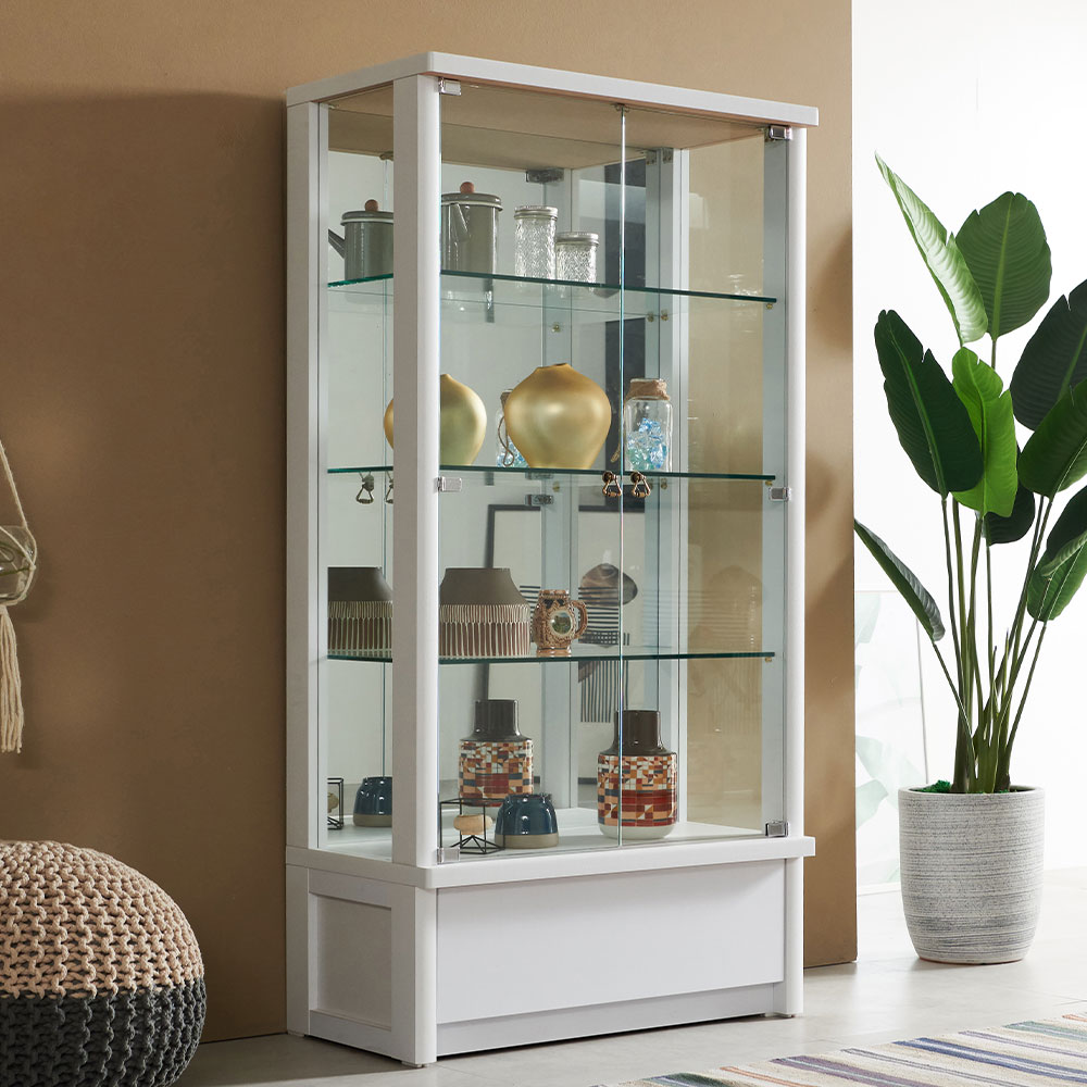 스코나 허스트 760 4단 양주장(서랍형) 유리 진열장 장식장