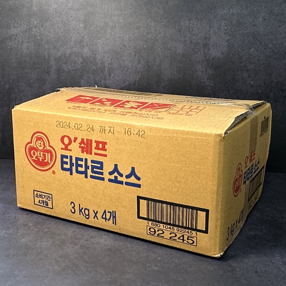 오뚜기 오쉐프 타타르소스 업소용 타르타르소스 3kg x 4개 - 상세 이미지 5