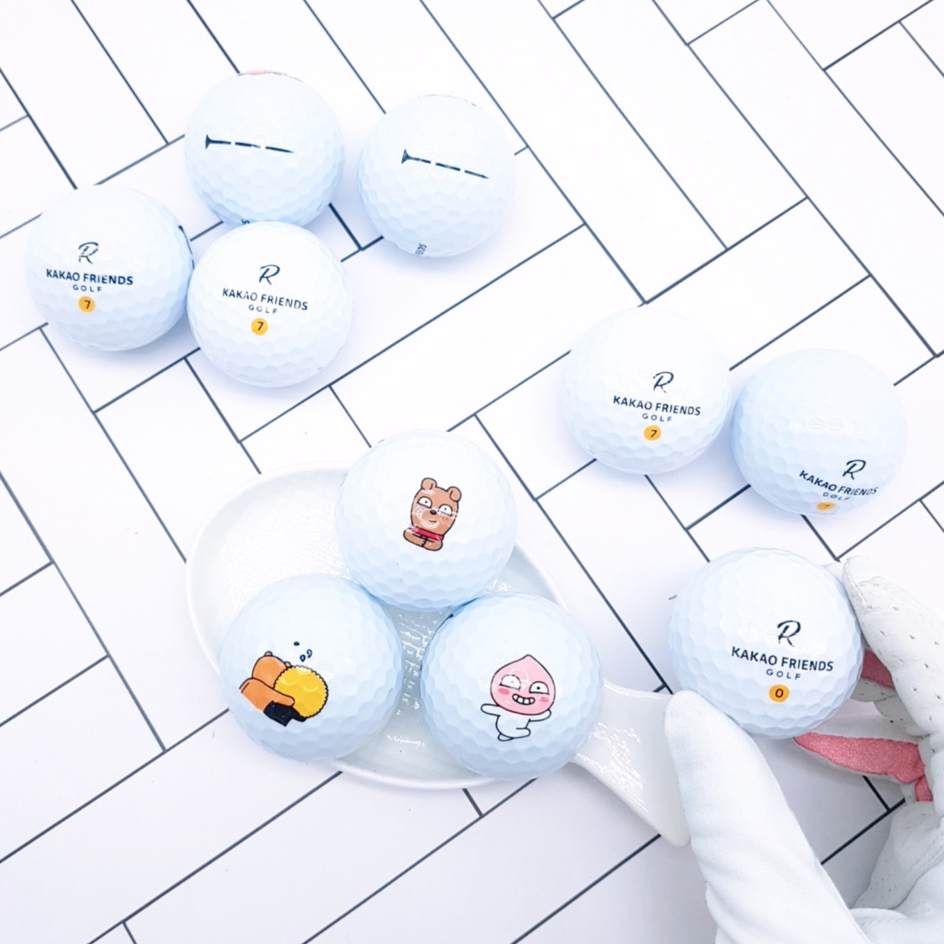 카카오프렌즈 로스트볼 로스트 골프공 A 화이트 10구 - 상세 이미지 2