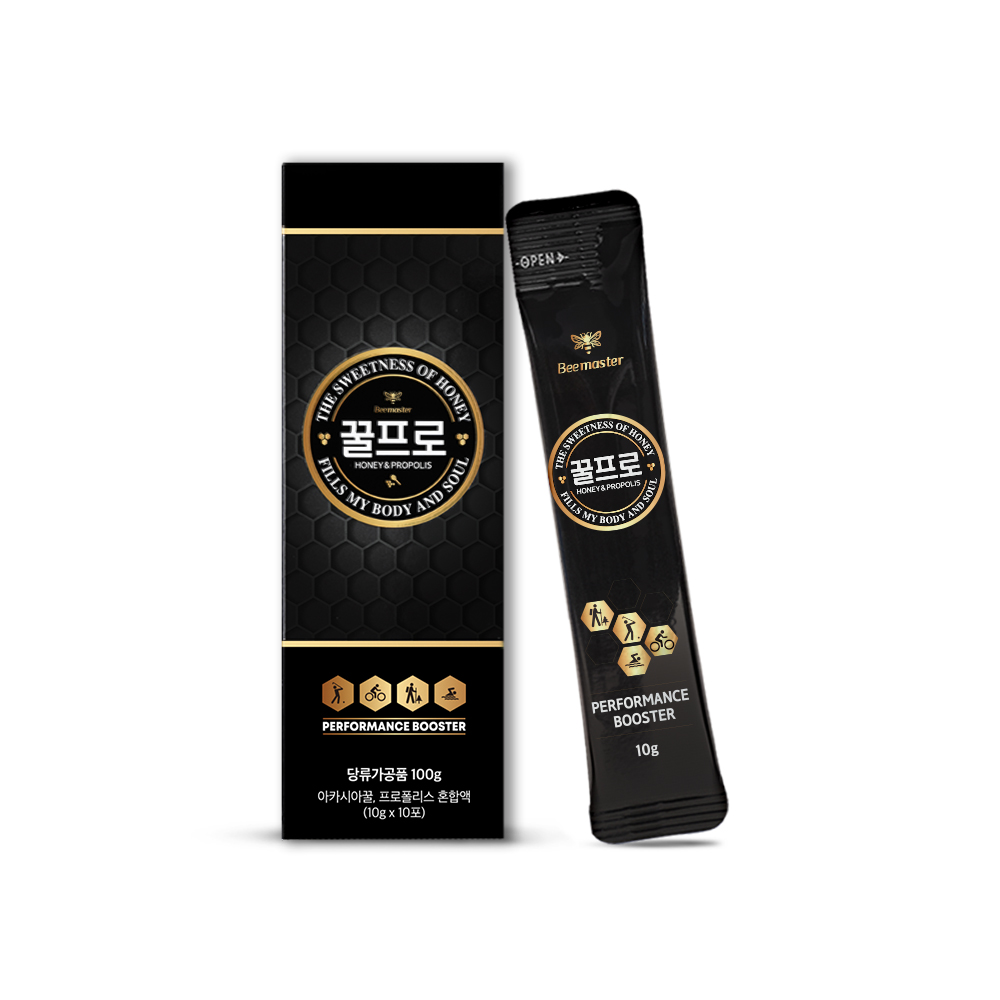 비마스터 꿀프로 프로폴리스 함유 천연 아카시아 꿀스틱 10g 20포 - 상세 이미지 3