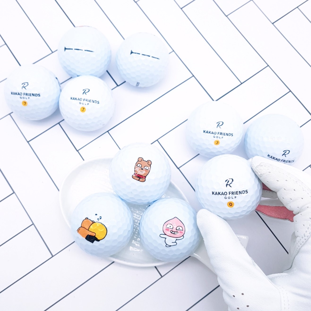 카카오프렌즈 로스트볼 로스트 골프공 A 화이트 10구