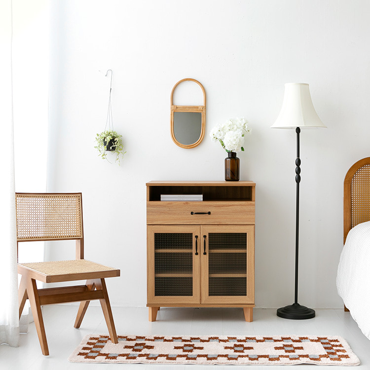 펨바 2문1서랍 수납장 RVM9070LC 700x405x900mm, 3단, 캄포어베니어 2019.6474 - 상세 이미지 4
