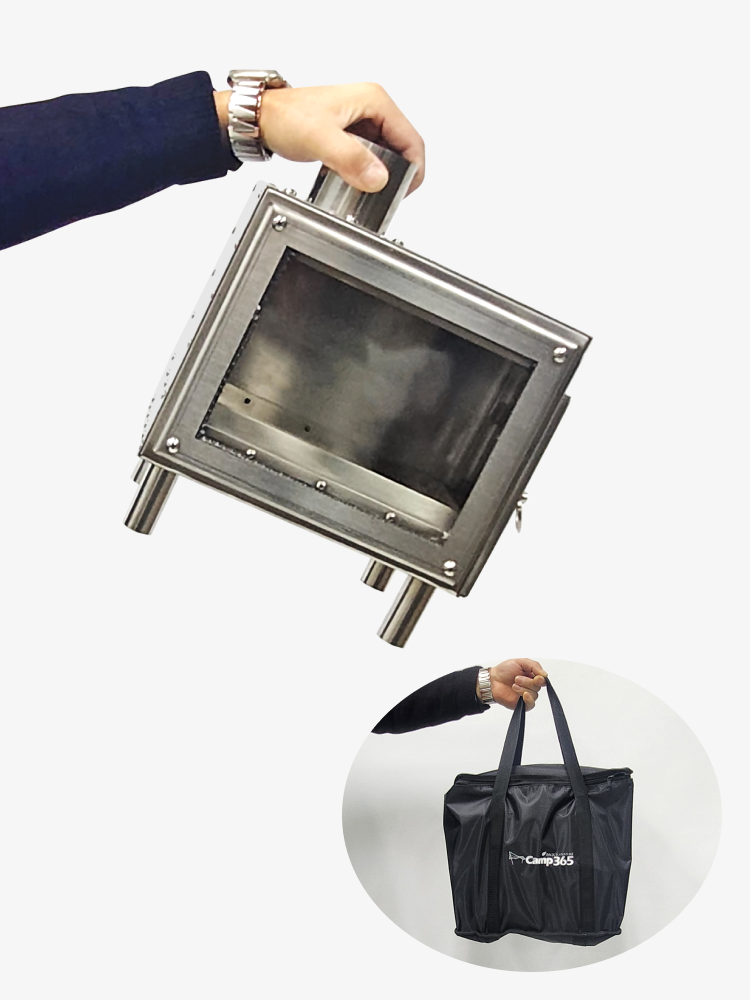 캠프365 화목난로 휴대용 화로대 불멍 감성 장작 스토브 우드스토브 시그니쳐 포켓 벽난로