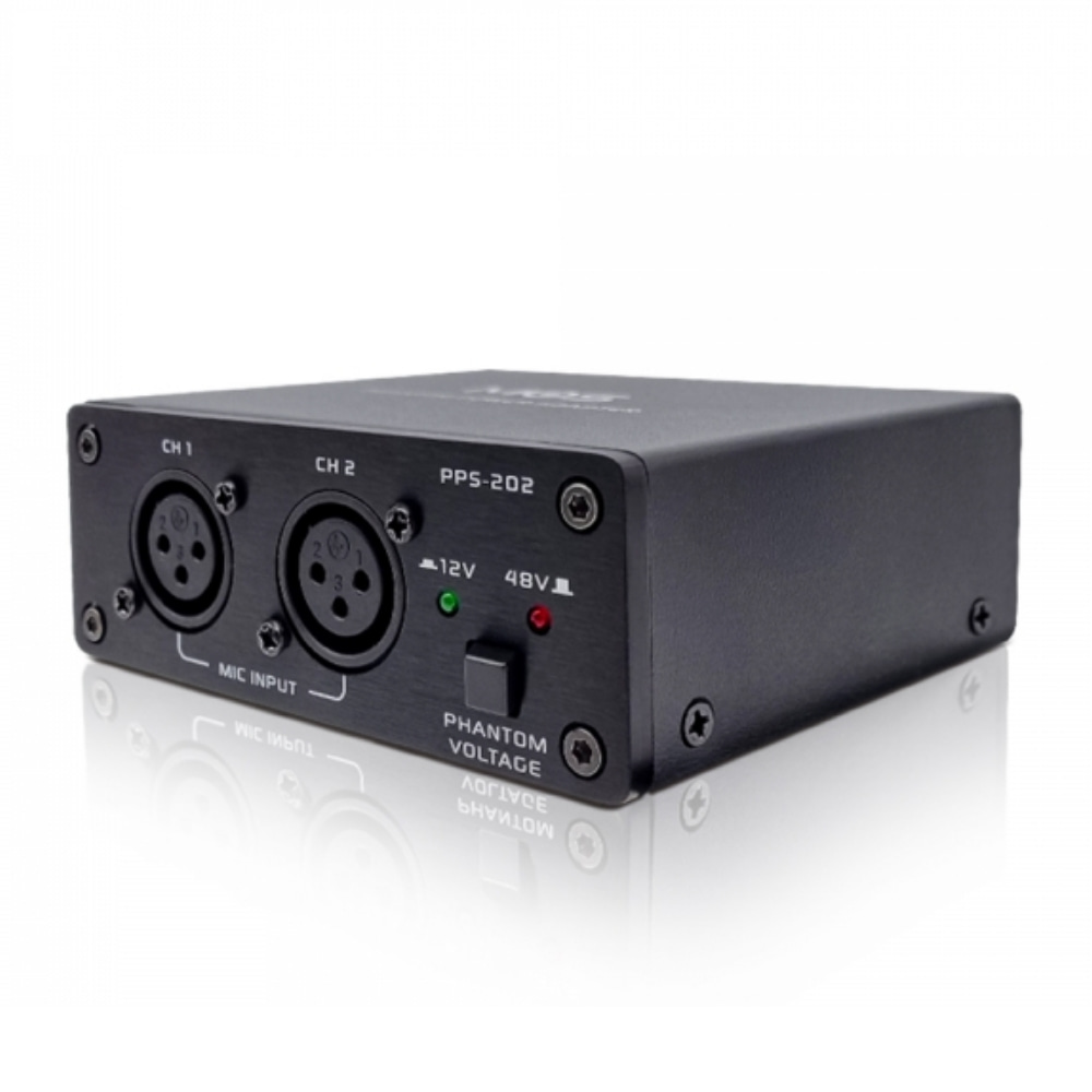 MOS PPS-202 모스 팬텀파워 2채널 전원공급기 48V 12V 서플라이 마이크 2개 제품 이미지