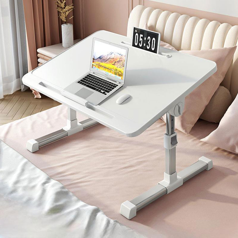 편한자세 각도 높낮이조절 베드테이블 서랍+책꽂이형 보조 침대 책상 사이드 테이블