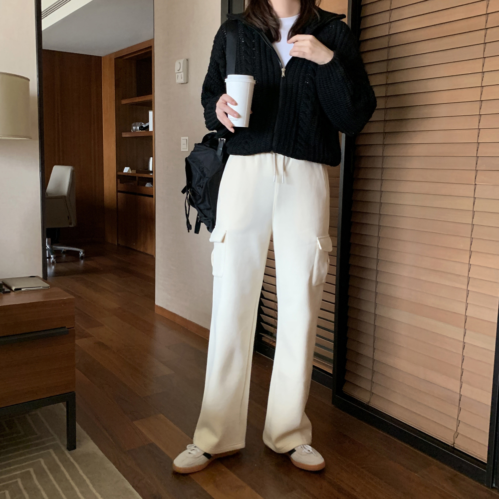 부드러운 오버핏 하이넥 케이블 꽈배기가디건 여자 가디건 여성 니트 집업 가디건 가을 겨울 - 상세 이미지 2