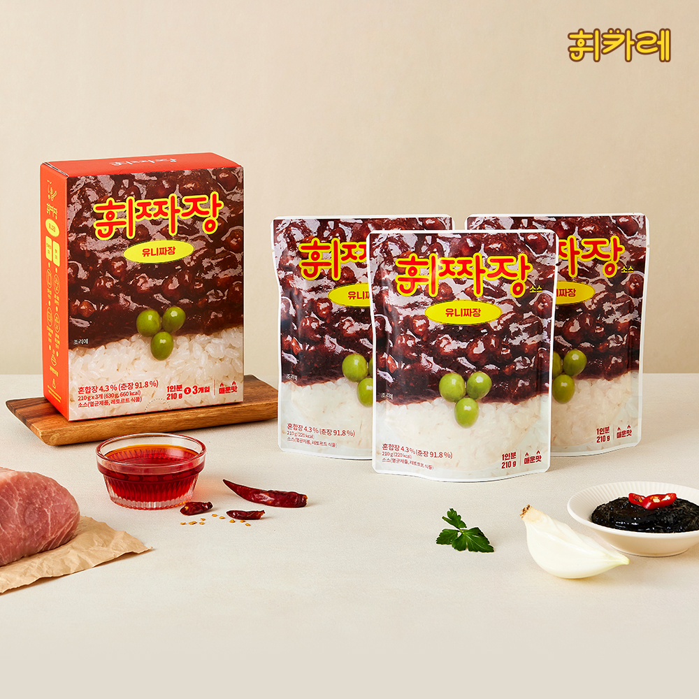 휘짜장 유니짜장 매운맛, 210g, 15개 이미지 6