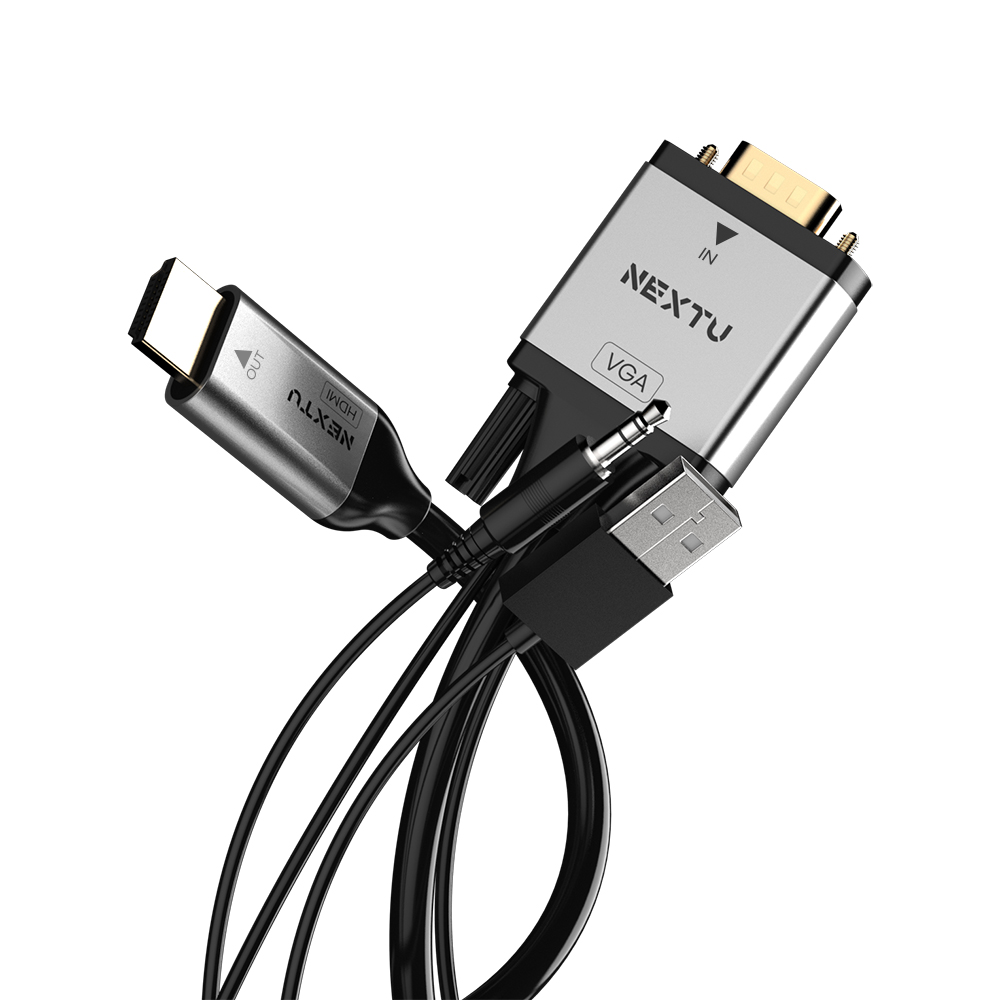 버아드 VGA+오디오 TO HDMI 케이블 2M - 상품 이미지