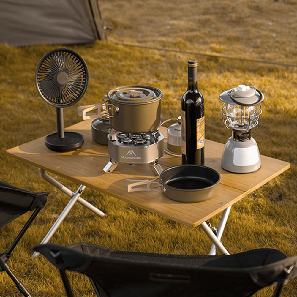 캠핑 원액션 테이블 뱀부 원목 우드 마운틴하이커