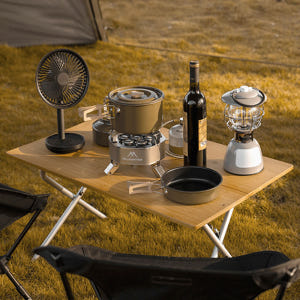 캠핑 원액션 테이블 뱀부 원목 우드 마운틴하이커 운동러 솔직 후기 | 실사용 리뷰 - 상품 이미지 3