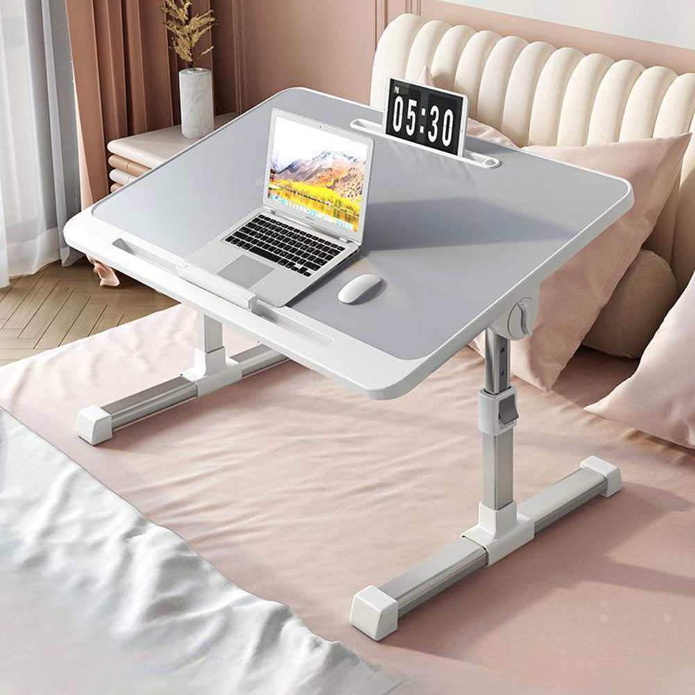 편한자세 각도 높낮이조절 베드테이블 서랍+책꽂이형 보조 침대 책상 사이드 테이블