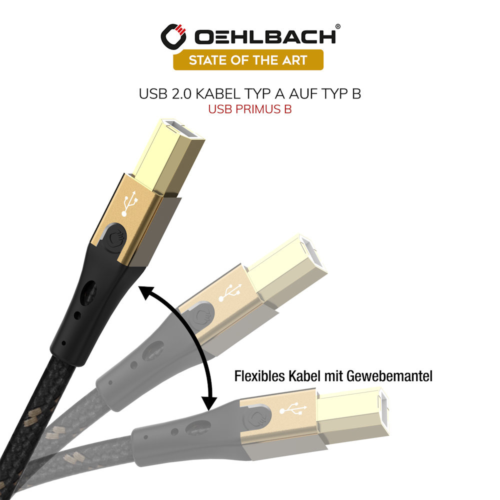 Oehlbach 오엘바흐 USB PRIMUS B USB케이블A-B타입 1.0M (D1C9541) - 상세 이미지 3
