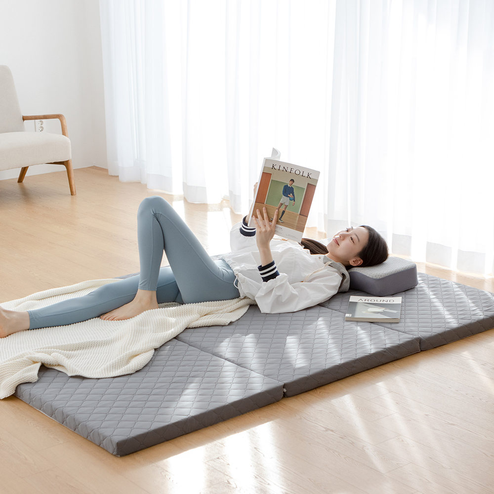수면도감 탄탄한 매트리스 접이식 침대 바닥 토퍼 매트리스 S