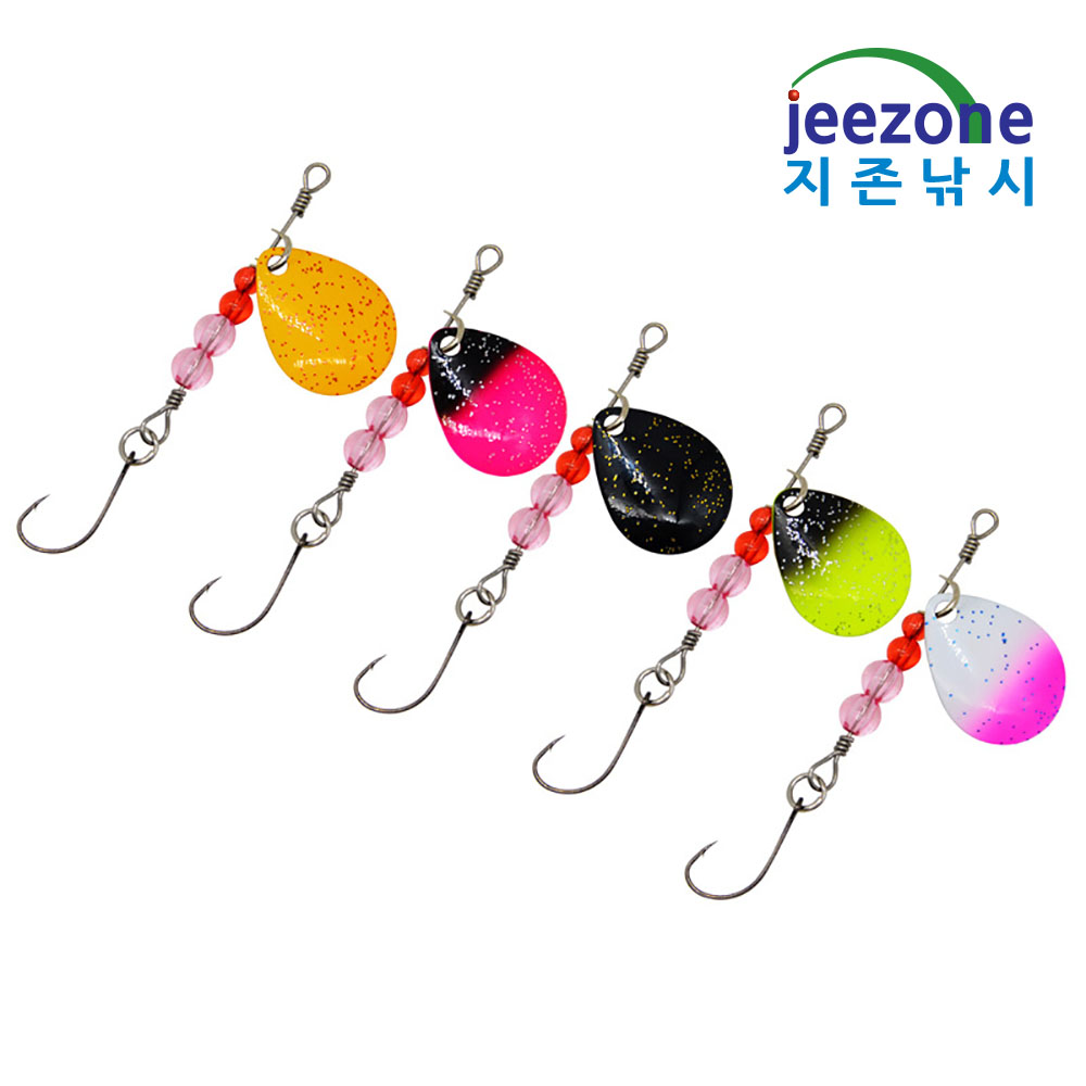 5종세트 꺽지스피너 소형 스피너 베이트 지그스피너 배스루어 - 상세 이미지 3