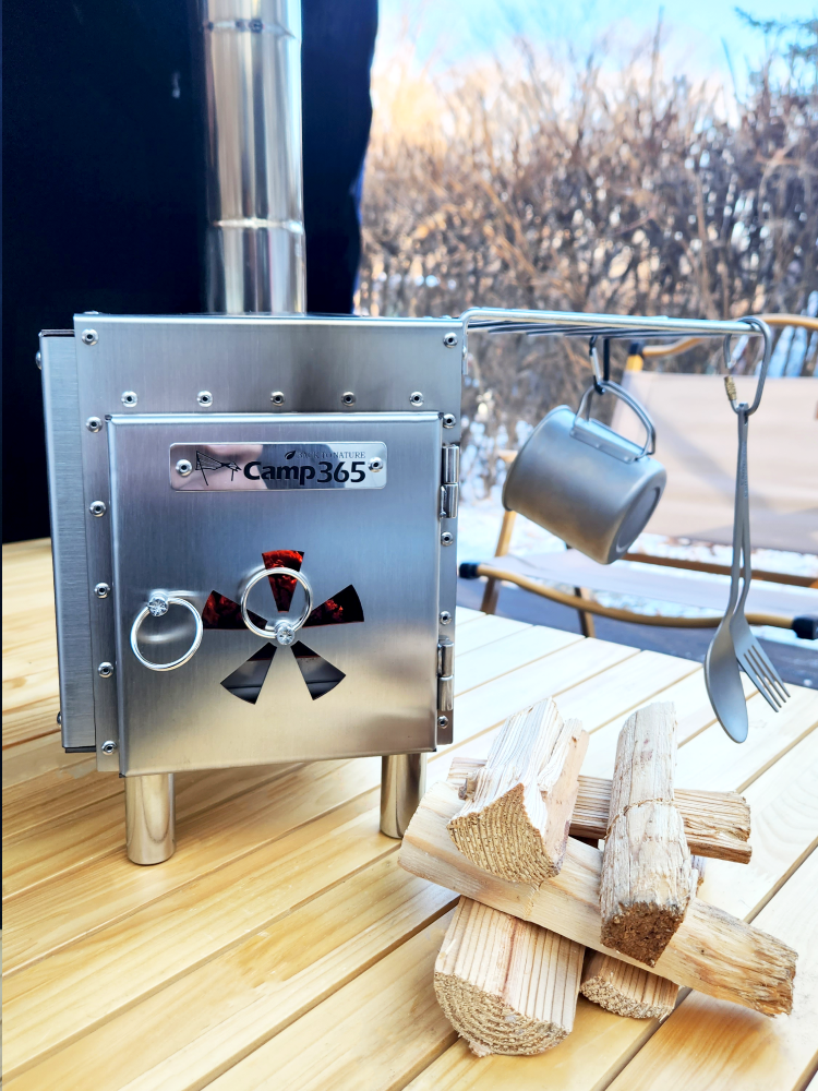 캠프365 화목난로 휴대용 화로대 불멍 감성 장작 스토브 우드스토브 시그니쳐 포켓 벽난로