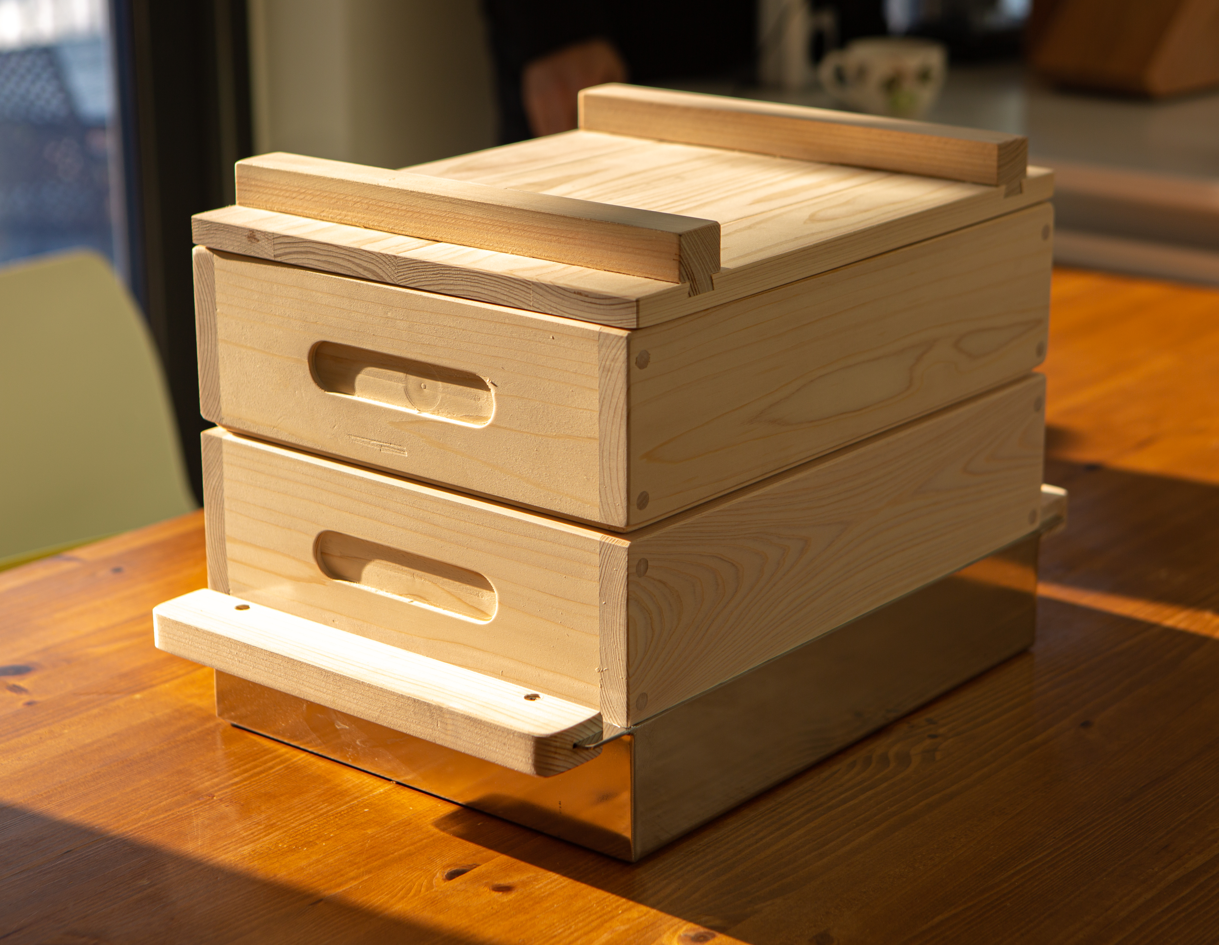 키친앤키친 편백나무찜기 국산 인덕션겸용 1+1=2단 정사각풀세트 스텐채반구성