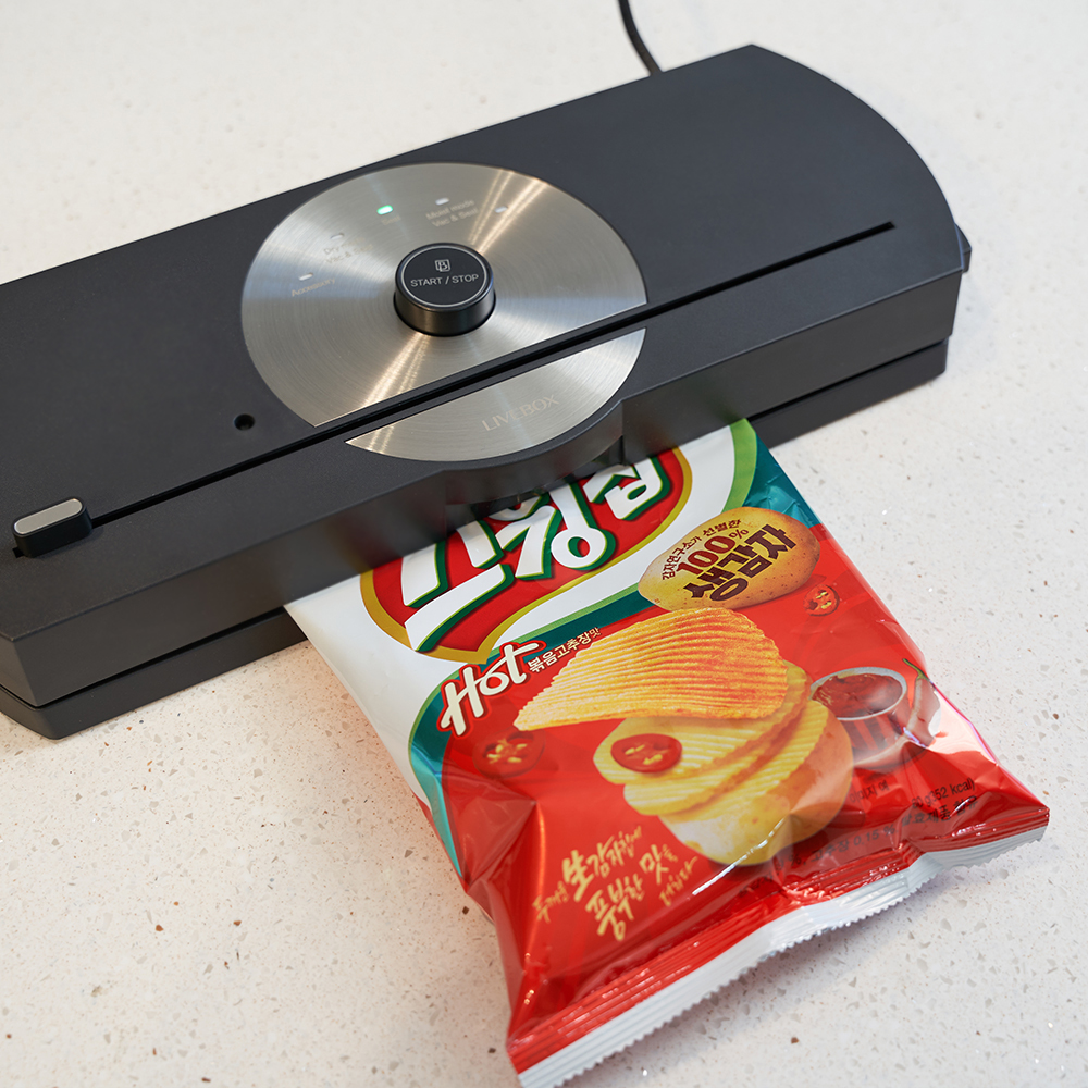 라이브박스 진공포장기 초간편 진공 밀봉 분리세척 초강력 음식 압축기 가정용 업소용 진공팩
