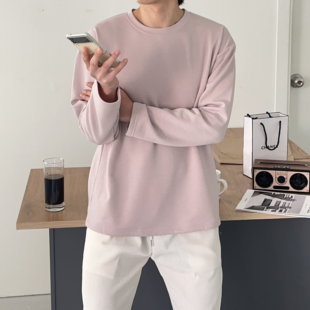 1+1 남자기모긴팔티셔츠 이너 레이어드 티 이미지 3