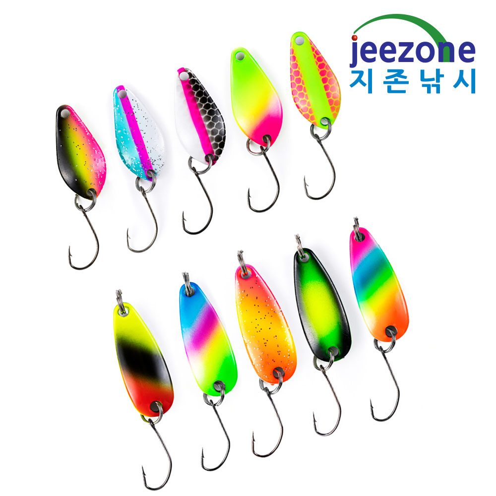 10종 마이크로 스푼 세트 송어스푼루어 꺽지스푼 낚시루어 - 상세 이미지 2