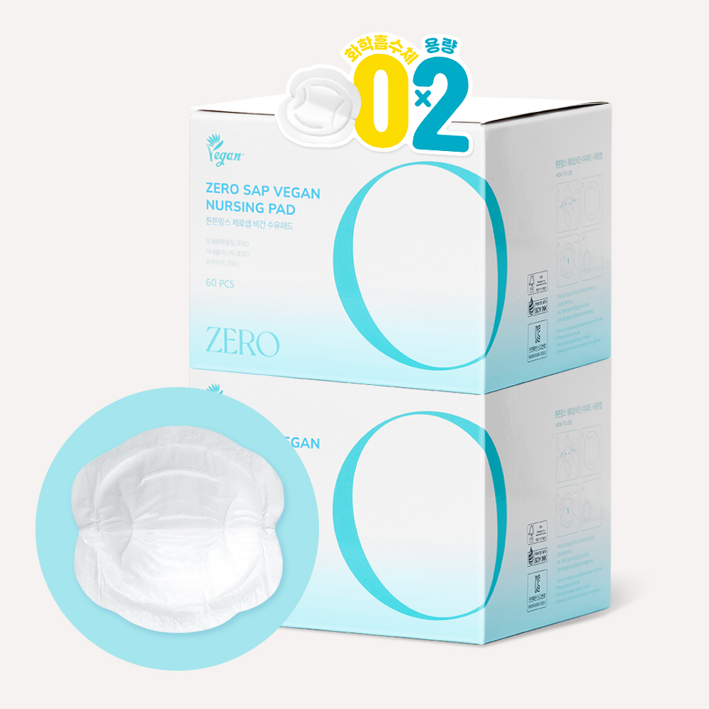 튼튼맘스 재로샙 비건 수유패드 60매, 2개