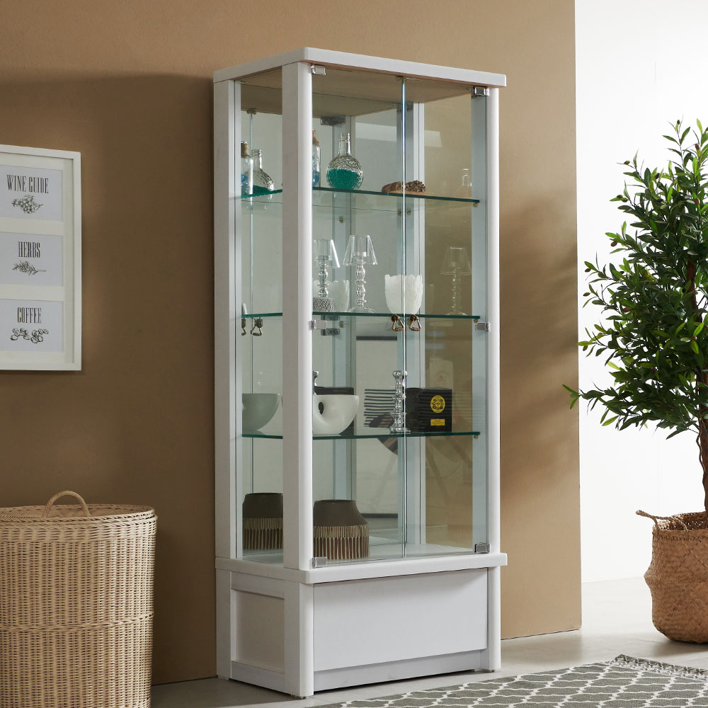 스코나 필버트 600 4단 양주장(서랍형) 유리 진열장 장식장