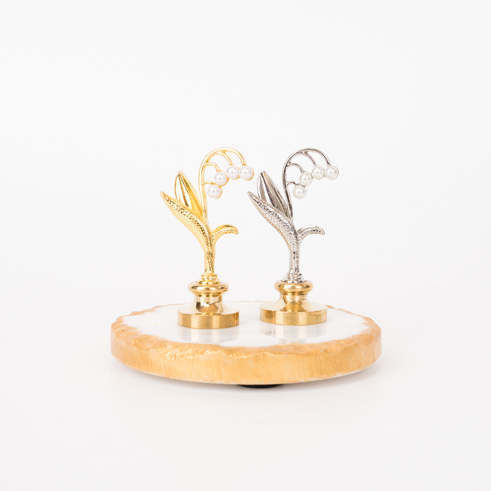 실링왁스 은방울꽃 손잡이 꽃모양 스탬프 핸들