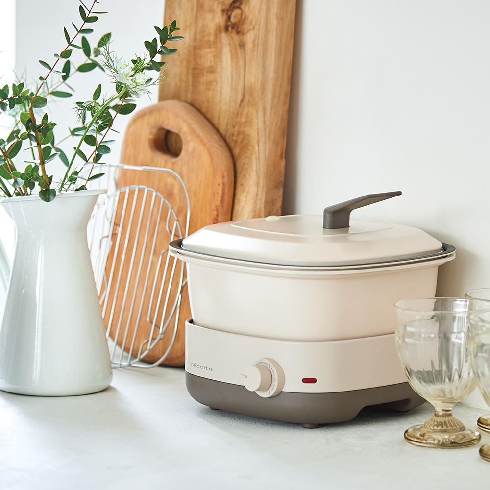 레꼴뜨 멀티쿠커 까레 분리형 찜기 라면포트 전기냄비 후라이팬 샤브샤브 전골 냄비 RPD-4