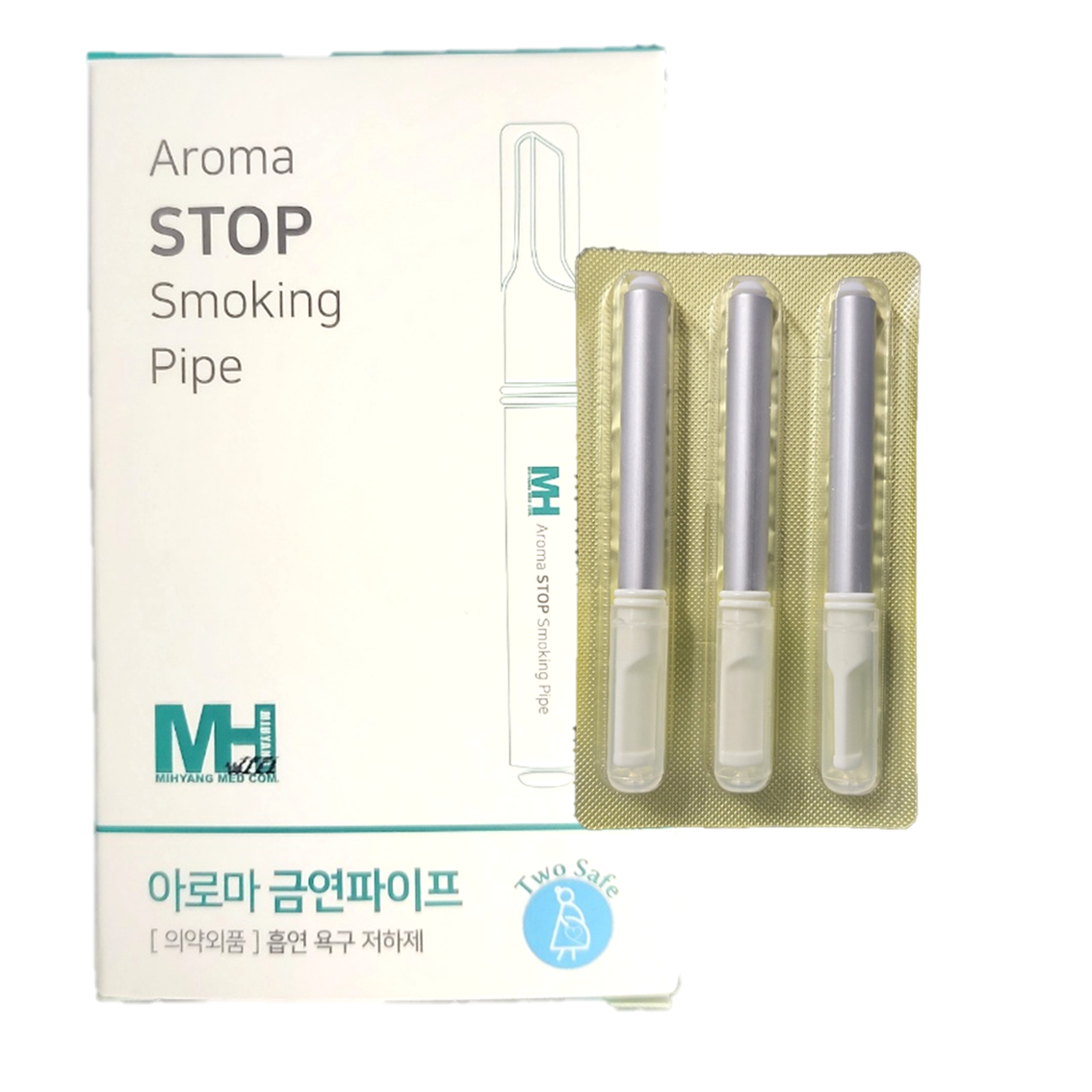 아로마 금연파이프 약국 금연보조제 3개입 비타민담배 스틱 대체 금연초 - 상세 이미지 2