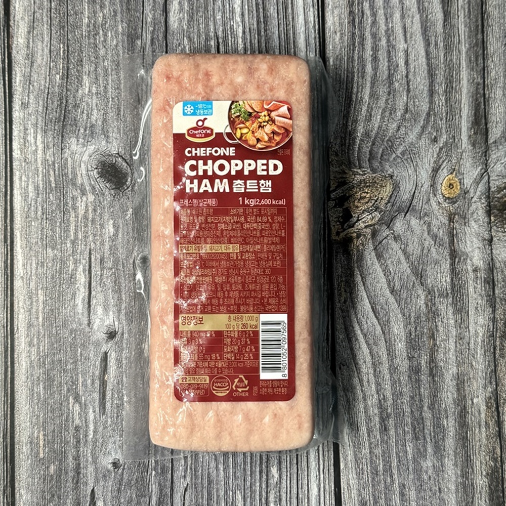 대상 쉐프원 촙트햄 업소용 부대찌개햄 1kg, 1개