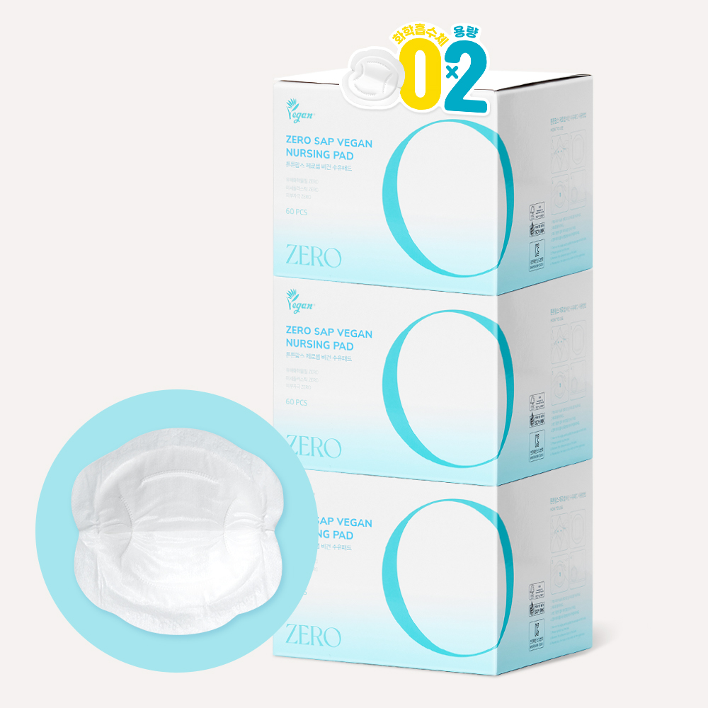 튼튼맘스 재로샙 비건 수유패드 60매, 3개