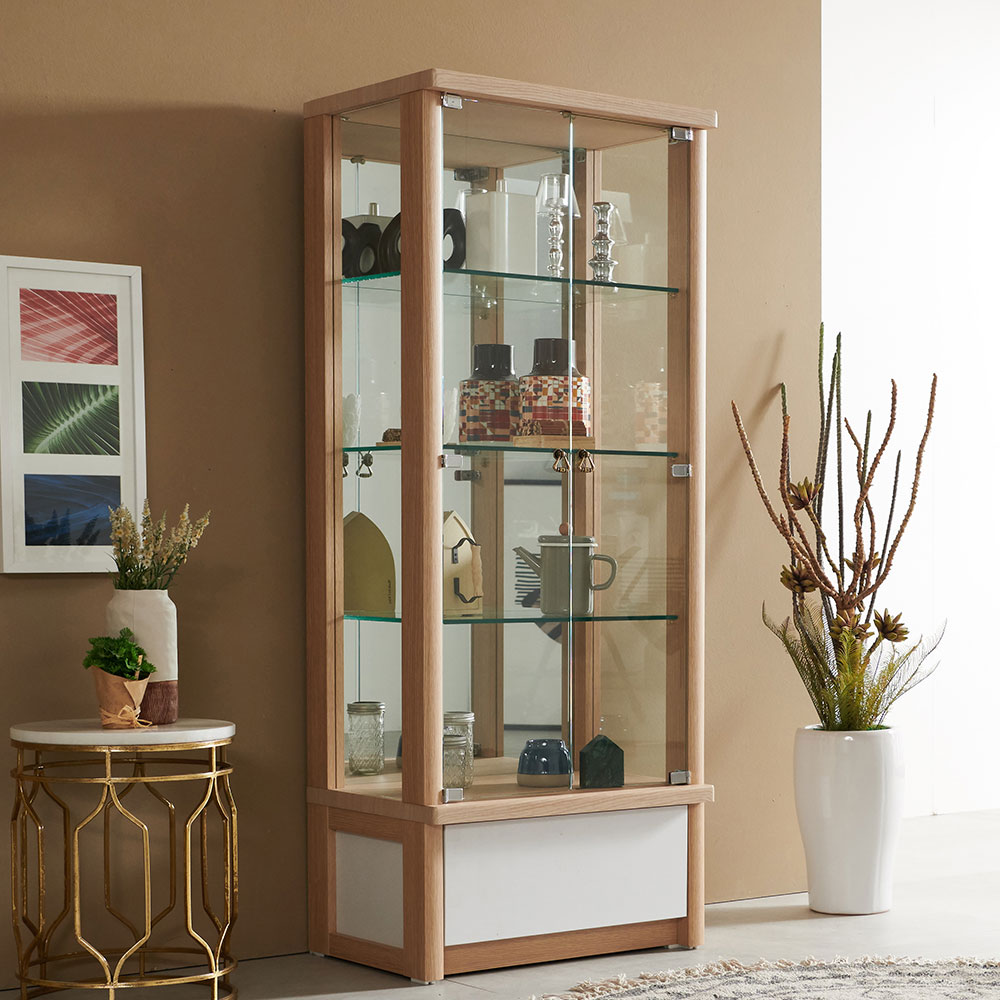 스코나 필버트 600 4단 양주장(서랍형) 유리 진열장 장식장