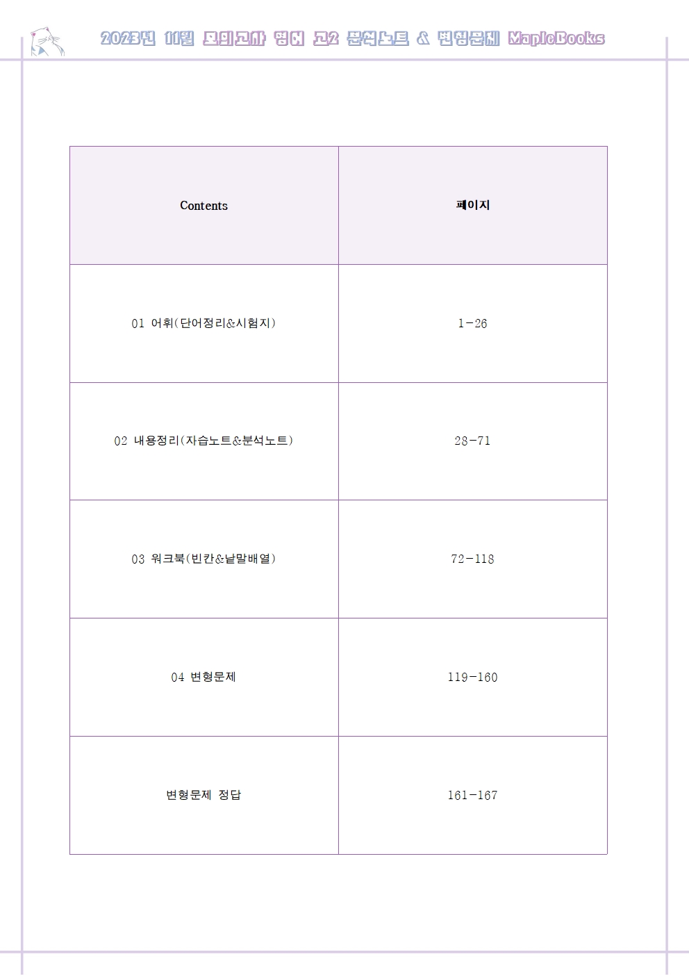 2023년 11월 모의고사 영어 고2 기출 분석 노트 변형 문제 워크북 고난도 서술형 이미지 2