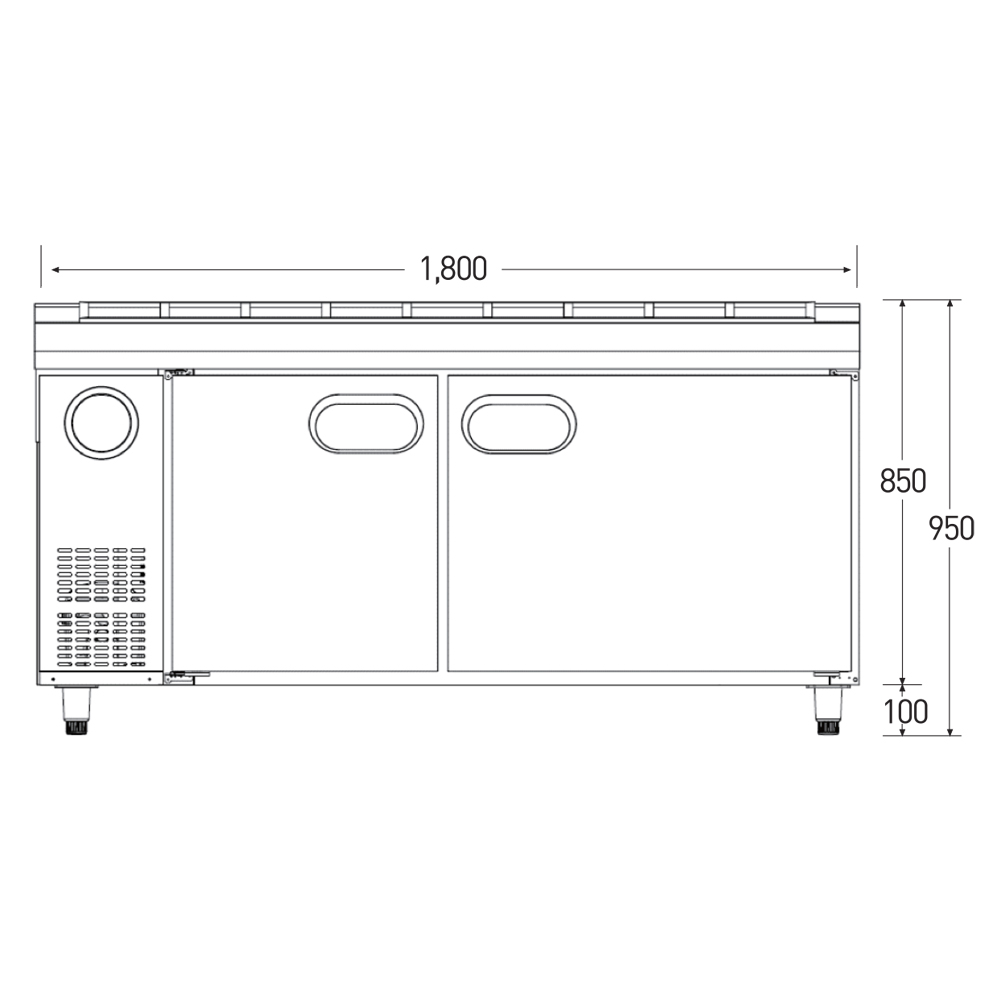 LG 스타리온 업소용 냉장고 김밥토핑 냉장고 주방 1800 1/3밧드 일반형 G18EIEVG