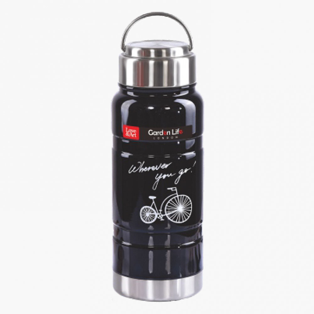 자전거 스텐 보온보냉 텀블러 550ml 차망 손잡이 캠핑 보온병 - 상세 이미지 2