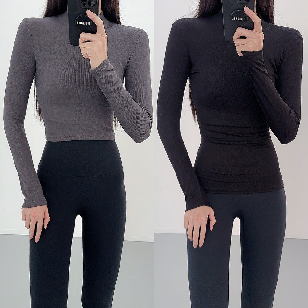 로라벨 디어롱 필라테스복 여성 요가복 필라테스 요가 상의 티셔츠 커버업 운동복 긴팔 복장 - 상세 이미지 2