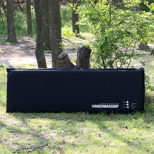 빈슨메시프 프리미엄 자충매트 캠핑 차박 피크닉 휴대용 에어 캠핑매트 싱글, 8cm, 블랙