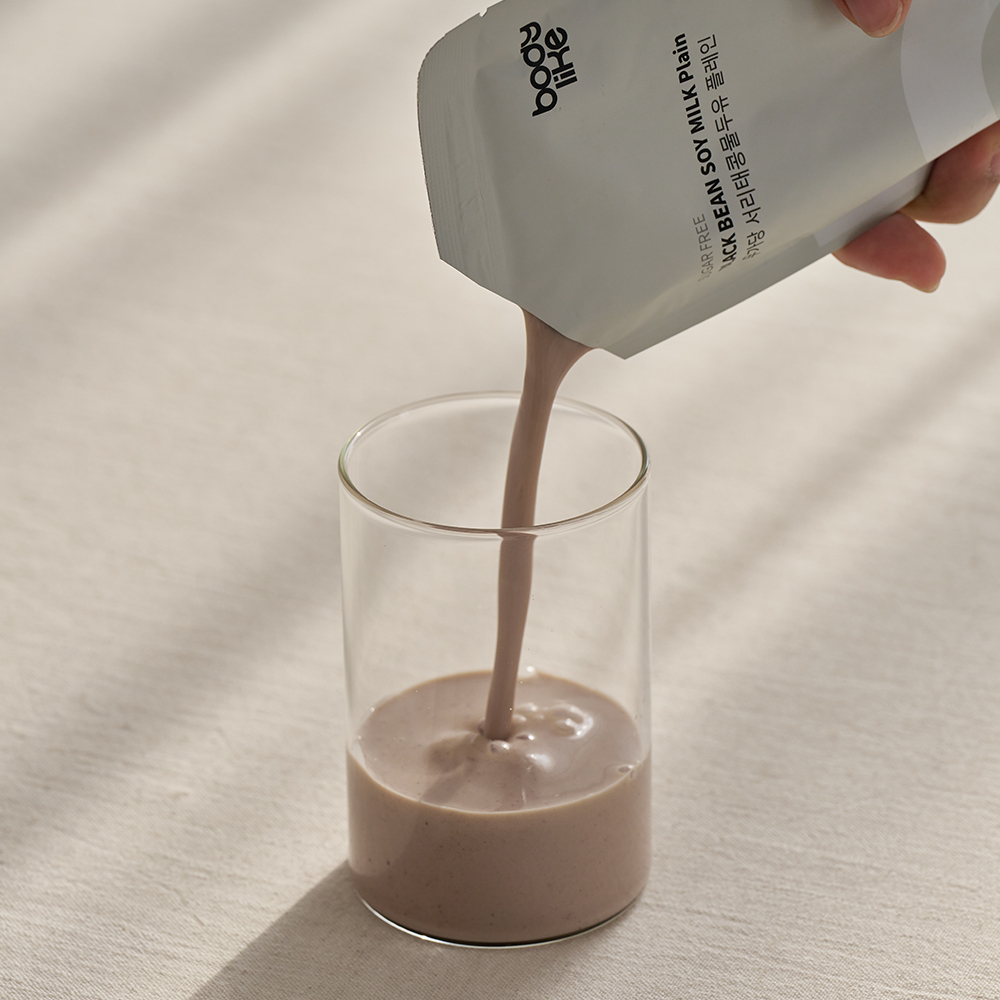 바디라이크 두유 3+3 무가당 서리태콩물두유 플레인 120개 고단백 임산부 국산콩 검은콩두유