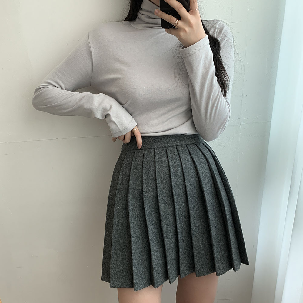 도톰한 기모 여성목티 목폴라티 - 상세 이미지 5