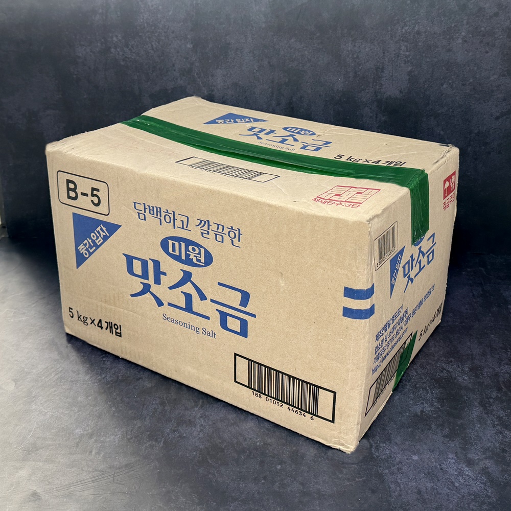 대상 미원 맛소금 업소용 정제소금 중간입자 5kg, 4개 - 상세 이미지 2
