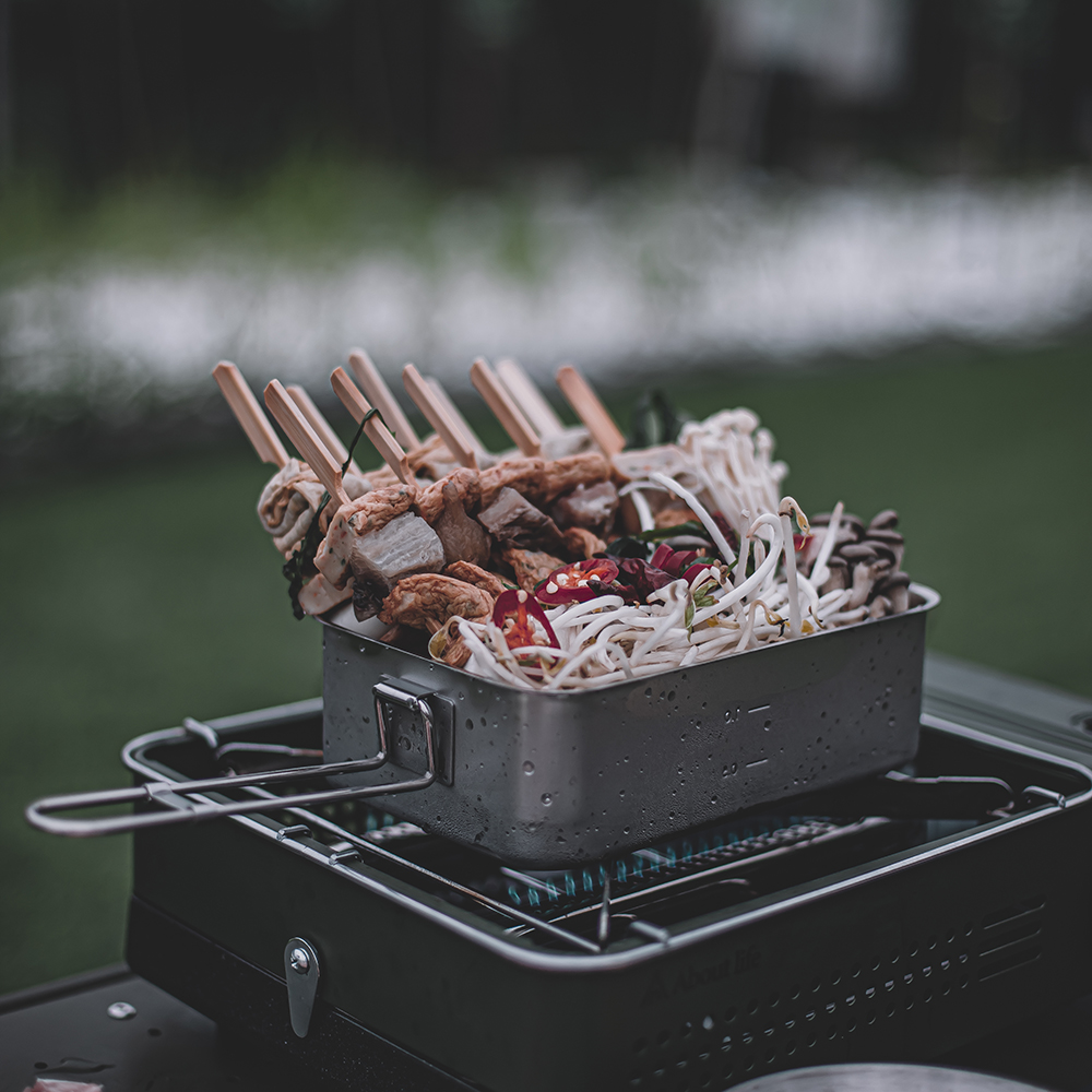 키녹스 반합 캠핑 군용 백패킹 라면 스텐 사각