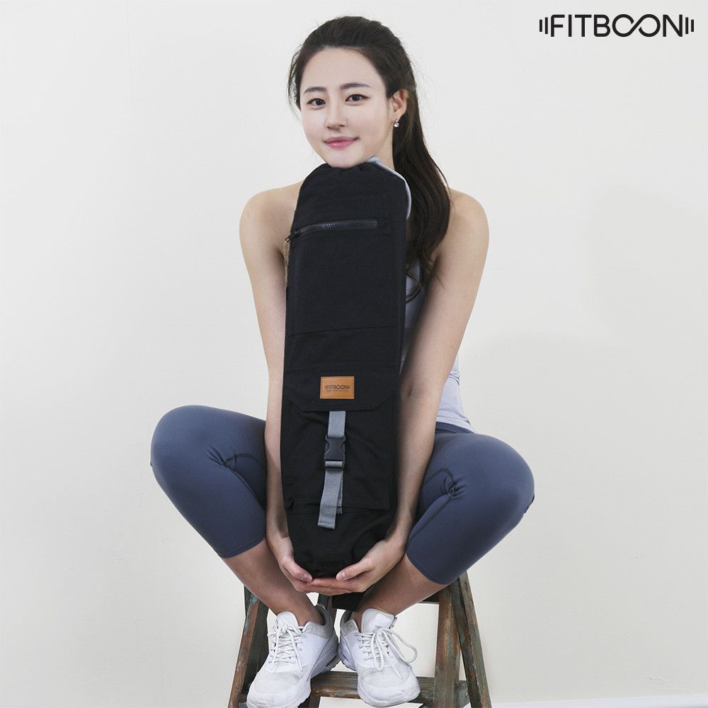 핏분 요가매트 스트랩 가방 100% 천연오가닉코튼 모든 매트 호환 편리 휴대 - 상세 이미지 3