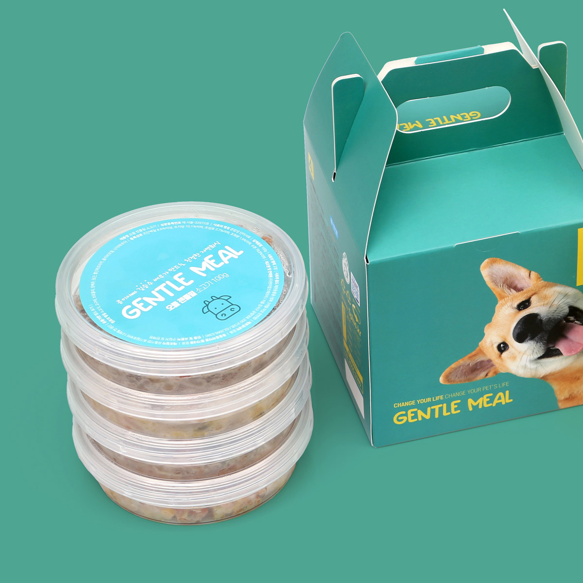 강아지수제화식 자연식 젠틀밀 4팩  400g - 상품 이미지