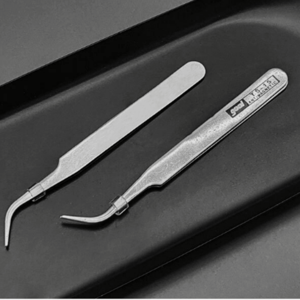 네일아트용 ㄱ억자핀셋 곡선형 핀셋 장난감조립집게 다꾸 가시집게 - 메인 이미지