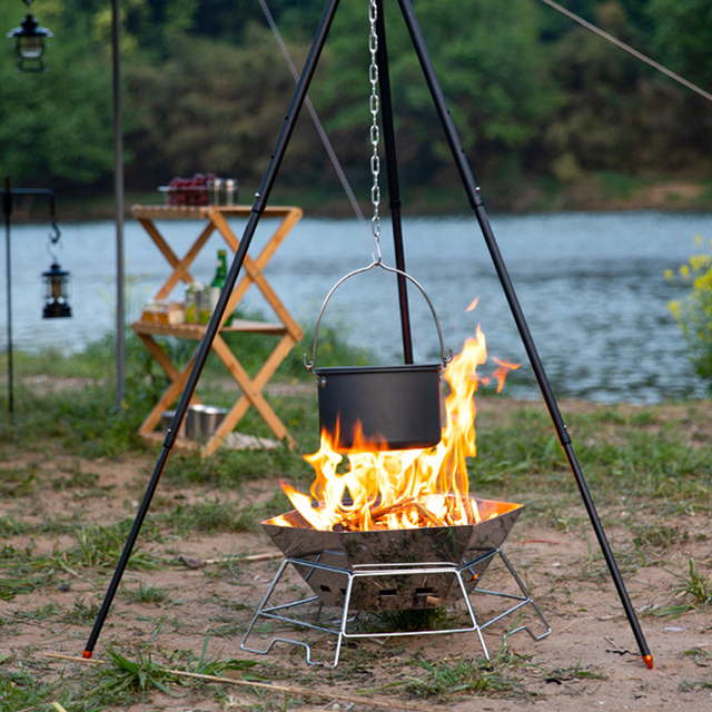 KOOLMAN 쿨맨 육각 접이식 캠핑 화로대 불멍 대형