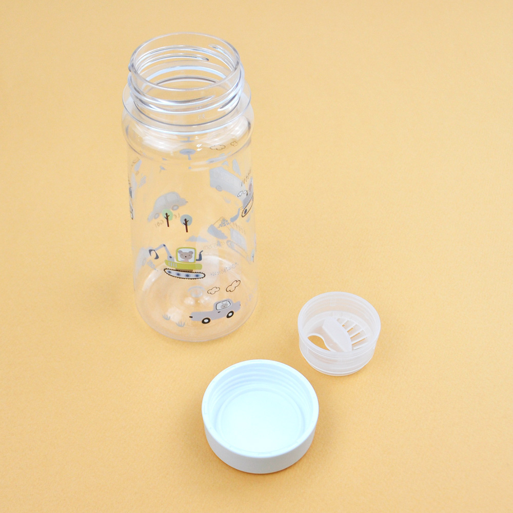 키즈 부릉 트라이탄 물병 450ml 아동 어린이집 유아 물통 텀블러 소풍 자동차 캐릭터 - 상세 이미지 4