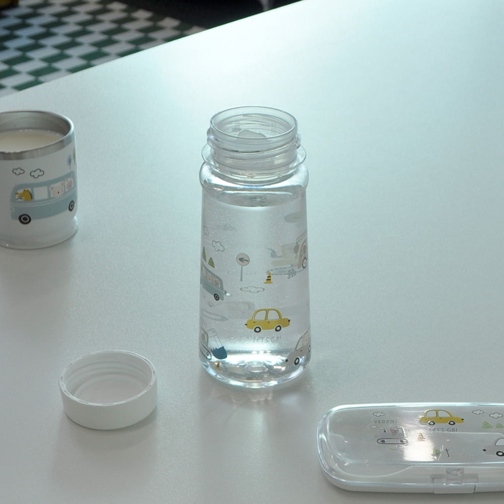 키즈 부릉 트라이탄 물병 450ml 아동 어린이집 유아 물통 텀블러 소풍 자동차 캐릭터 - 상세 이미지 3