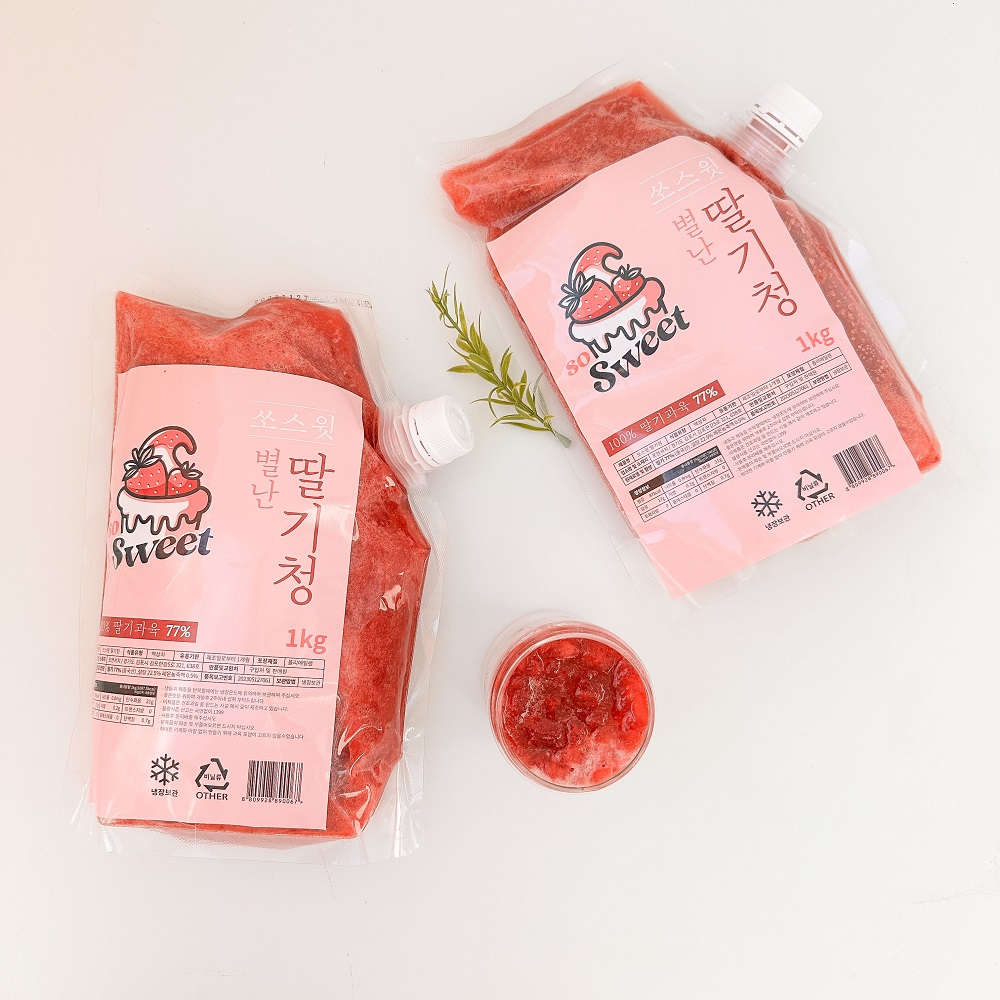 딸기청 수제청 과일 주스 피부에좋은 과일청 500g - 상세 이미지 3