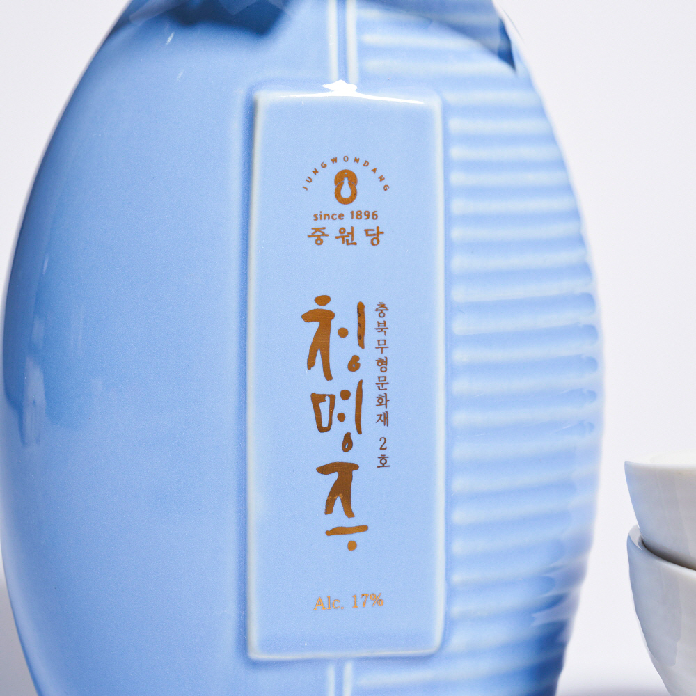 청명주 약주 청도자기 선물세트 17도 500ml 중원당 무형문화재 우리술품평회 대통령상 - 상세 이미지 3
