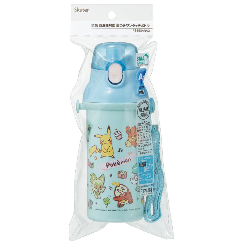 스케이터 포켓몬 Joyful days 캐릭터 원터치 다이렉트 보틀 480ml PSB5SANAG - 주방·식기 - 하카타몰